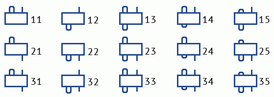 Схема 8.4. Варианты сборки редукторов Ц3Н-630, Ц3Н-710